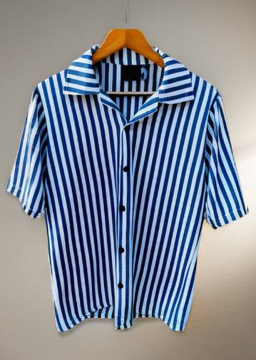 Striped Button-Down Collar Casual Shirt